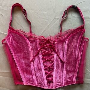 Victoria's Secret Corset Bra Bustier Lingerie Dream Angels Strappy Lace Medium M